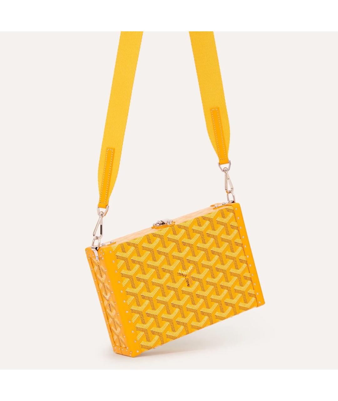 GOYARD Желтая кожаная сумка через плечо, фото 3