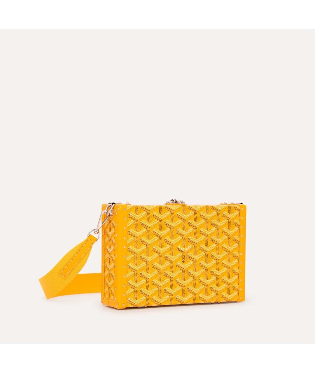 GOYARD Желтая кожаная сумка через плечо, фото 5