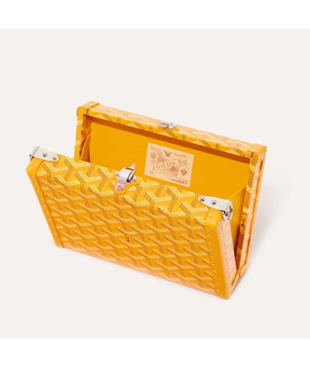 GOYARD Желтая кожаная сумка через плечо, фото 2