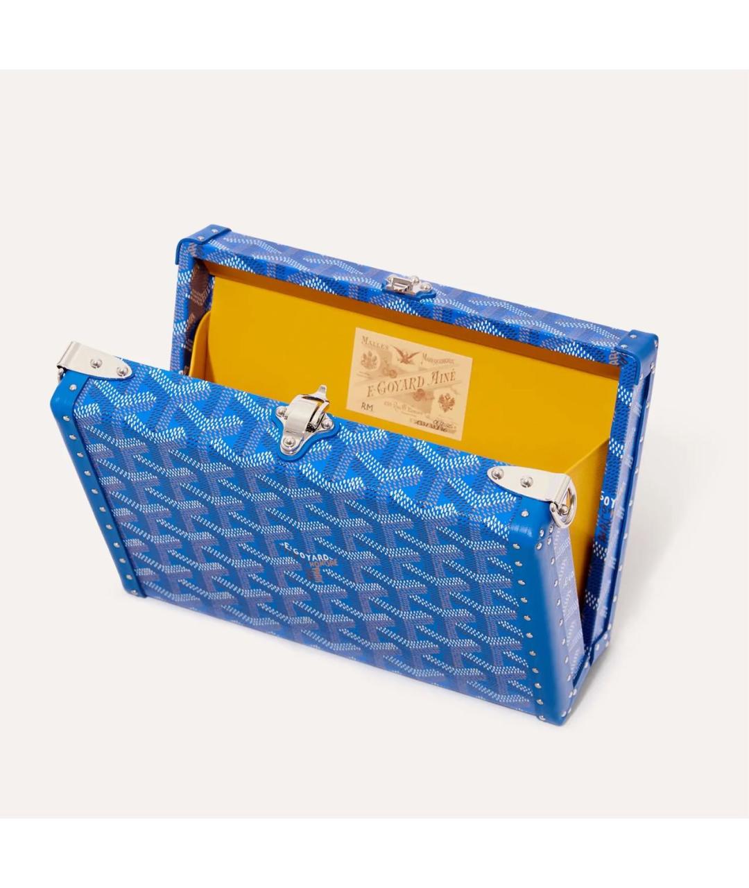 GOYARD Синяя кожаная сумка через плечо, фото 4