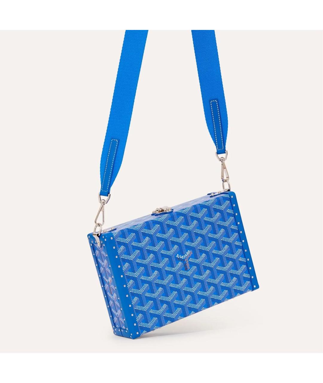 GOYARD Синяя кожаная сумка через плечо, фото 2