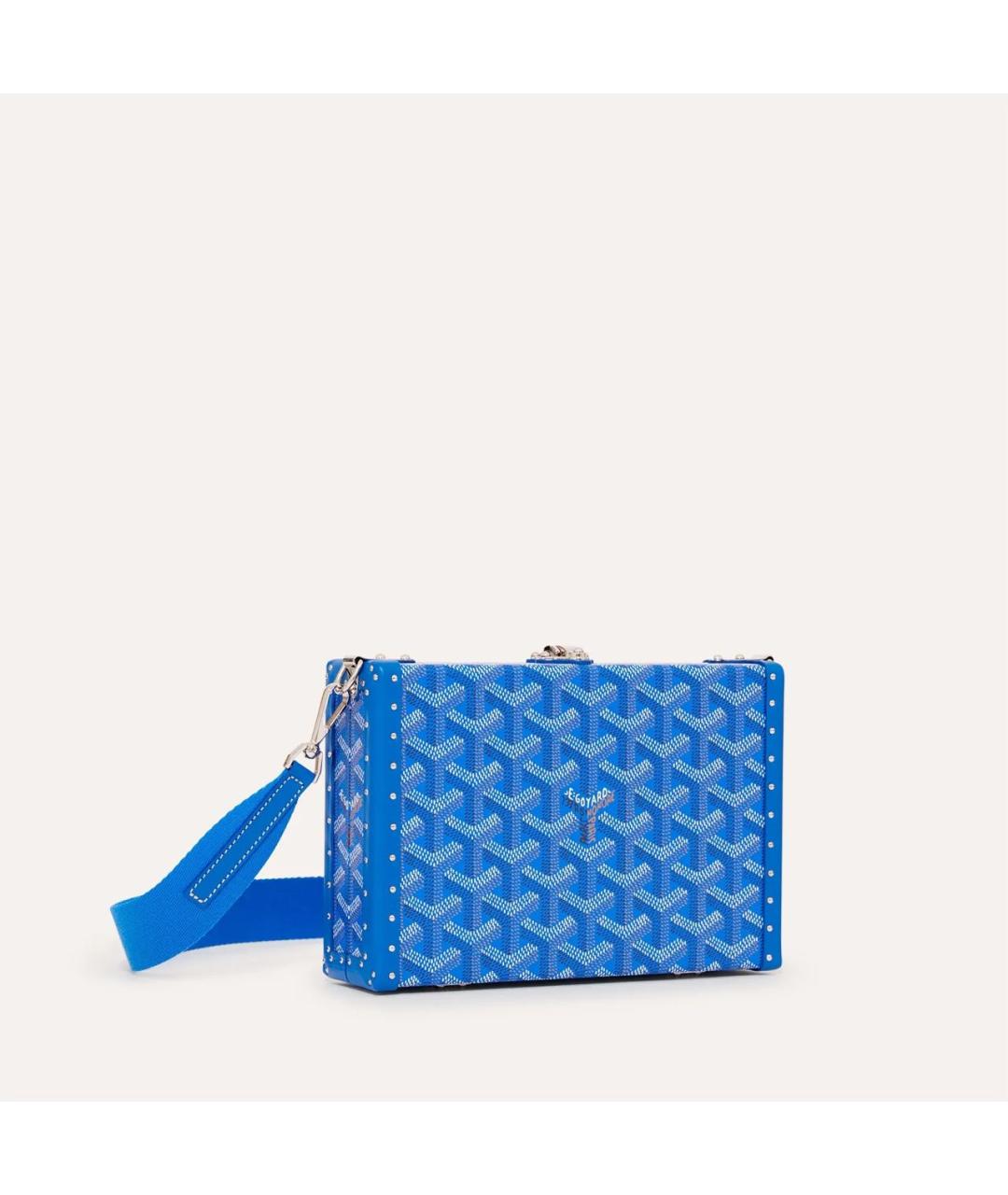 GOYARD Синяя кожаная сумка через плечо, фото 5