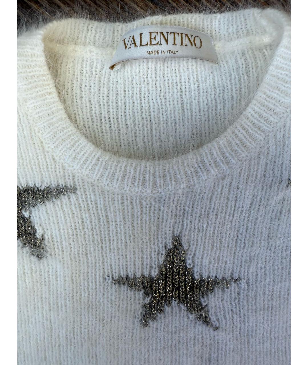 VALENTINO Белый шерстяной джемпер / свитер, фото 4