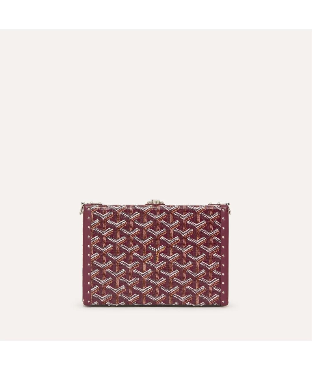 GOYARD Бордовая кожаная сумка через плечо, фото 3