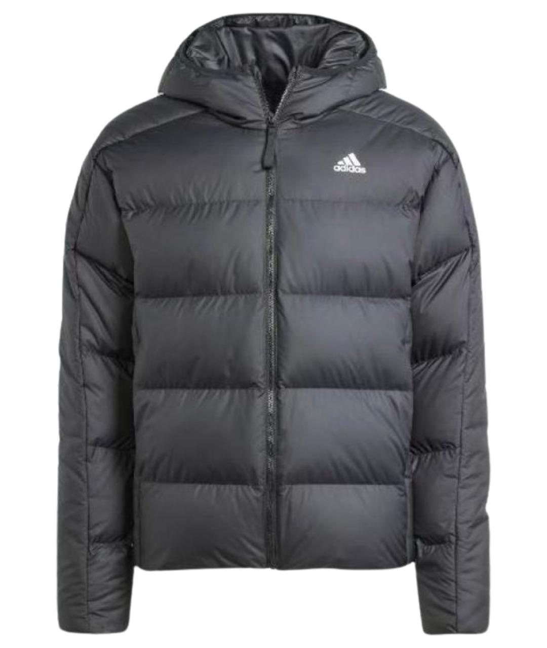 ADIDAS Черный полиэстеровый пуховик, фото 1