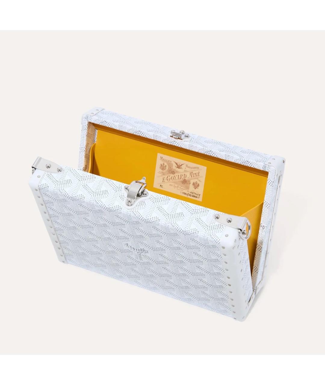 GOYARD Белая кожаная сумка через плечо, фото 4