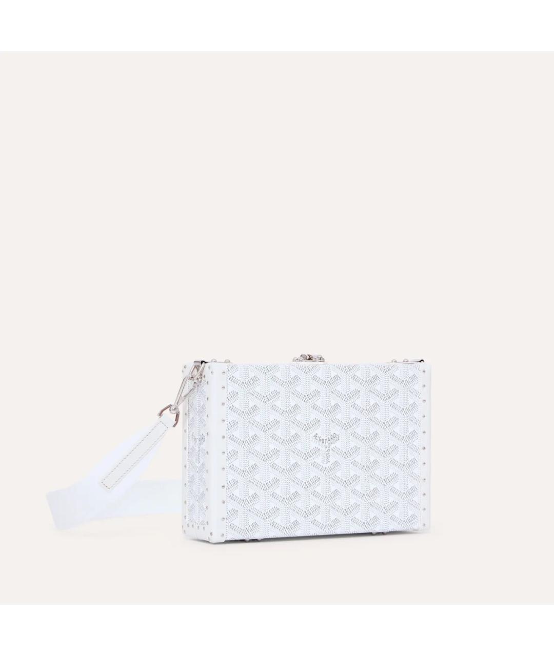 GOYARD Белая кожаная сумка через плечо, фото 5