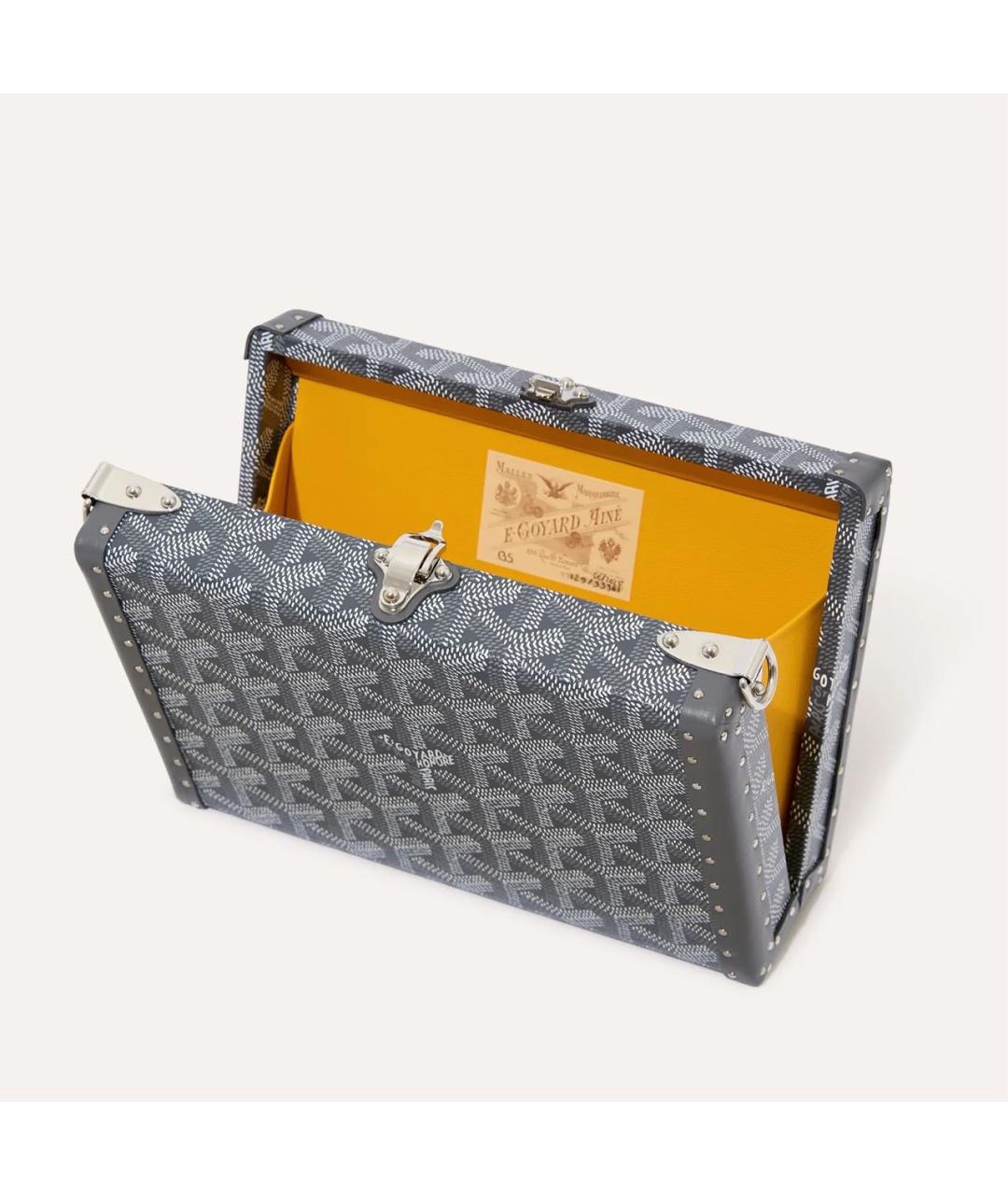 GOYARD Серая кожаная сумка через плечо, фото 4