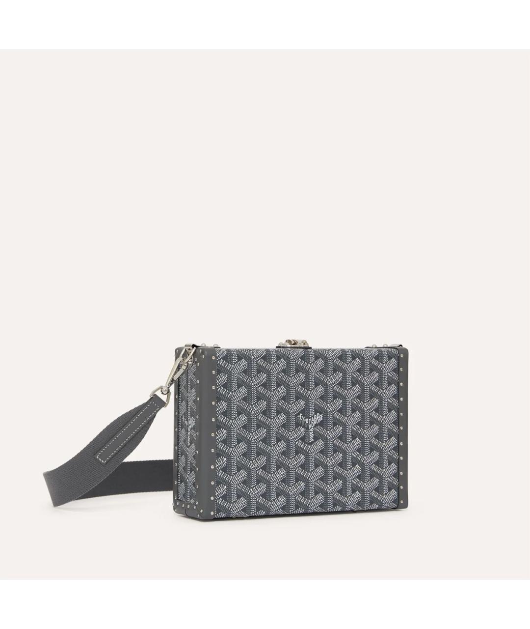 GOYARD Серая кожаная сумка через плечо, фото 5