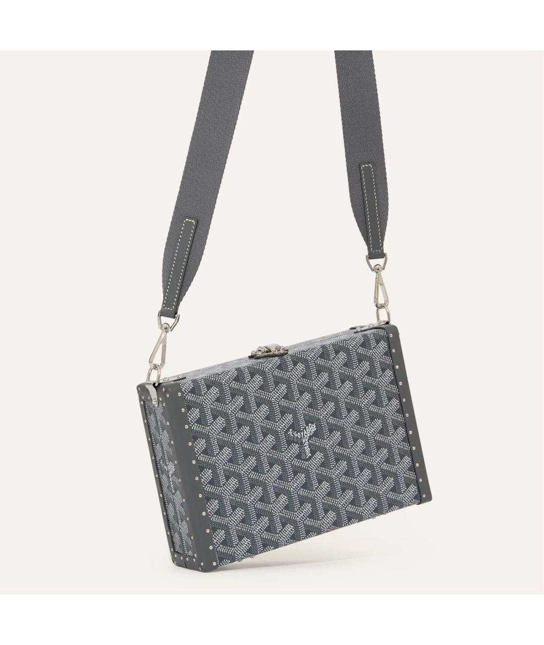 GOYARD Серая кожаная сумка через плечо, фото 2
