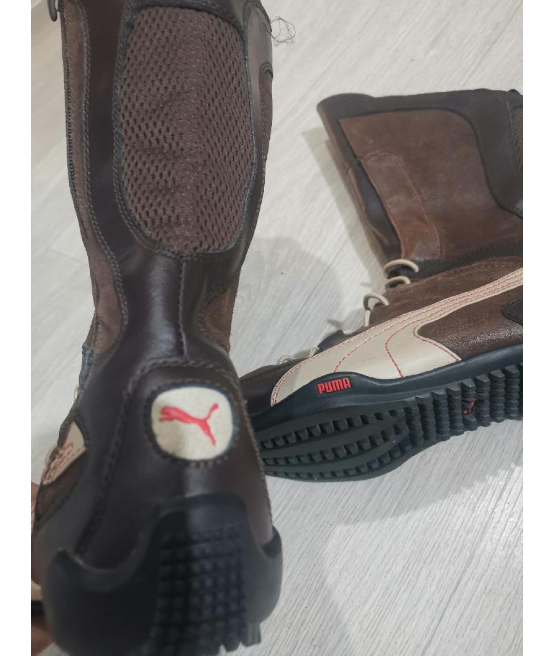 PUMA Коричневые кожаные ботинки, фото 2