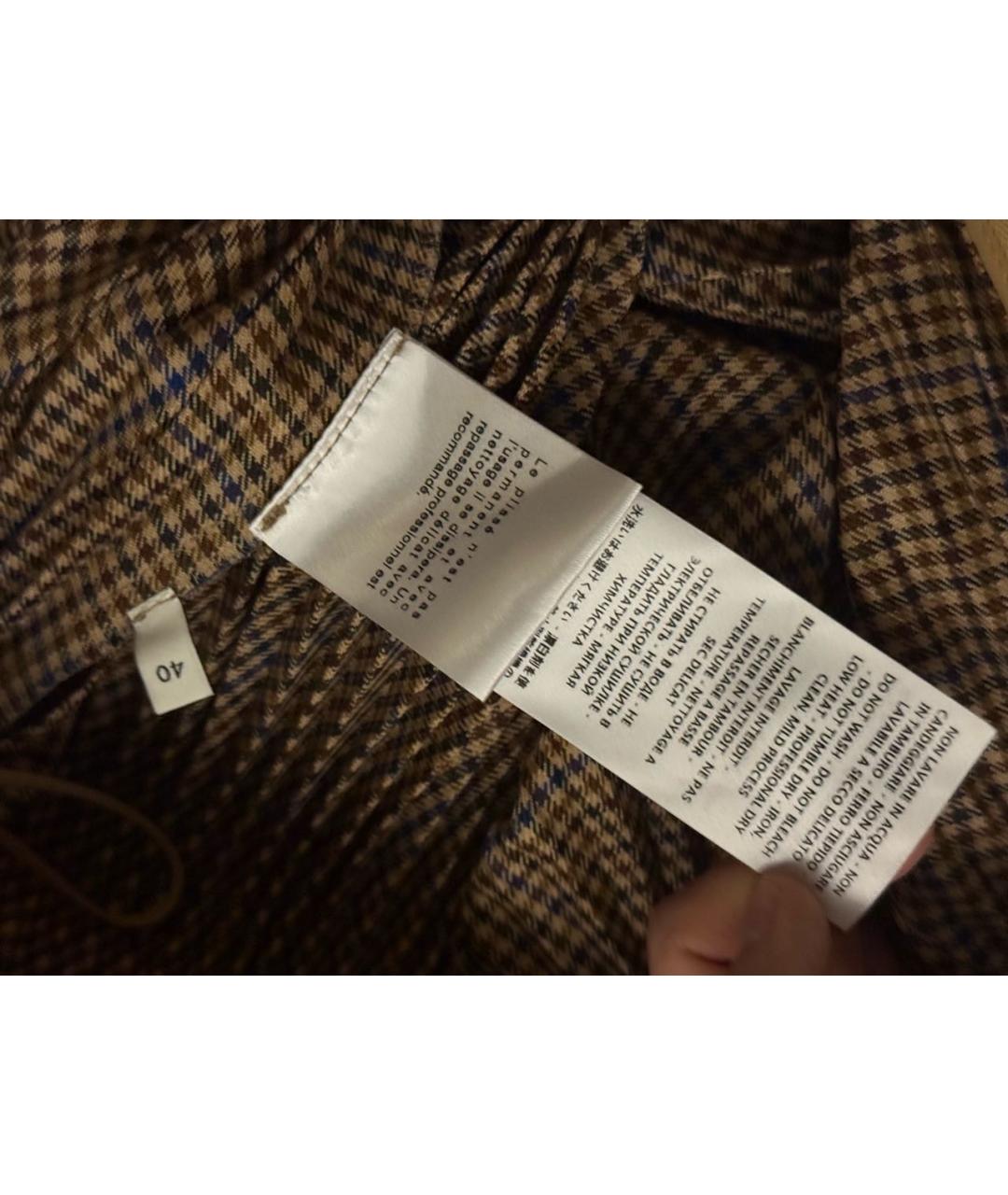 GUCCI Коричневая шерстяная юбка макси, фото 6