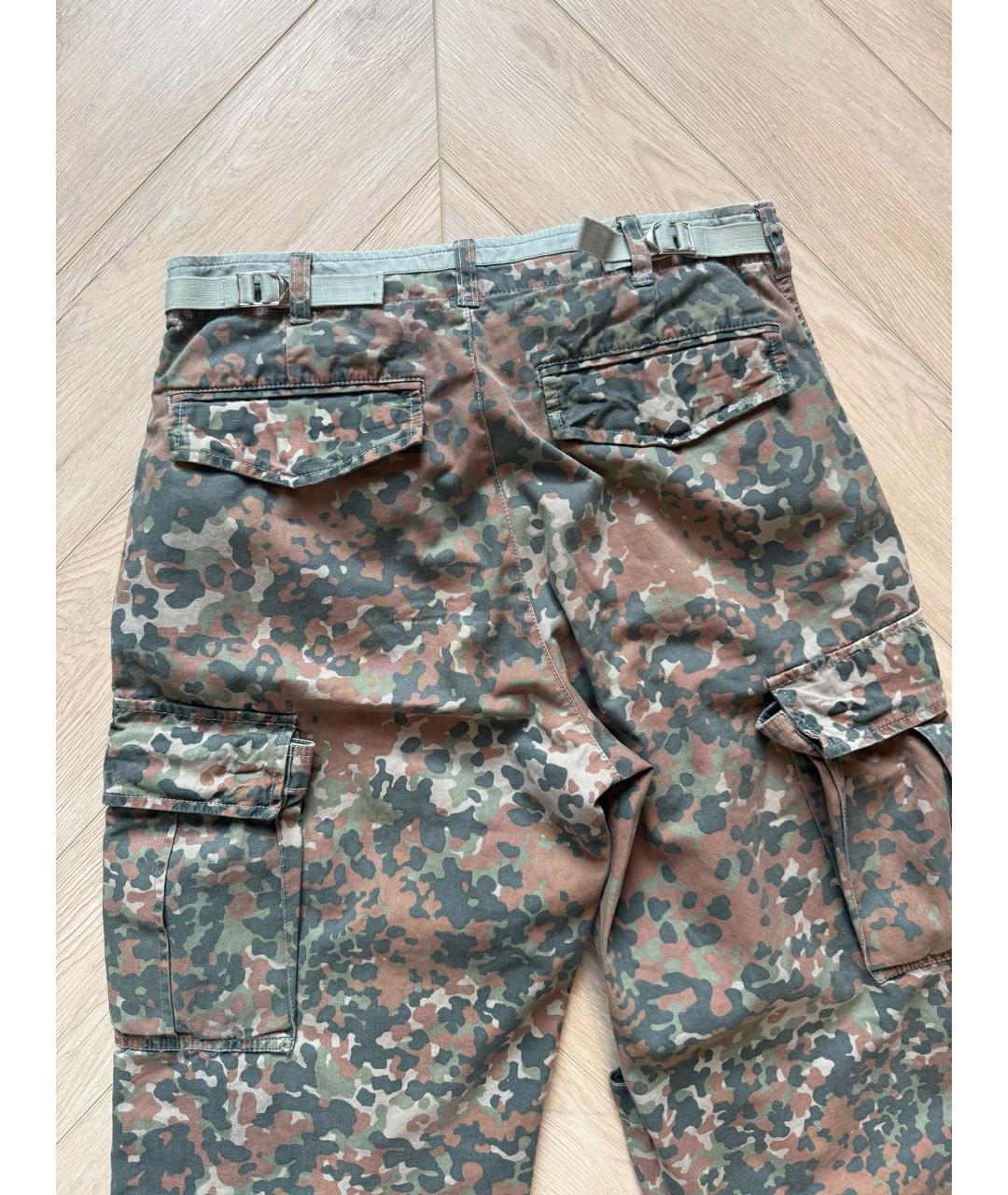 DIESEL Хаки хлопковые брюки широкие, фото 4