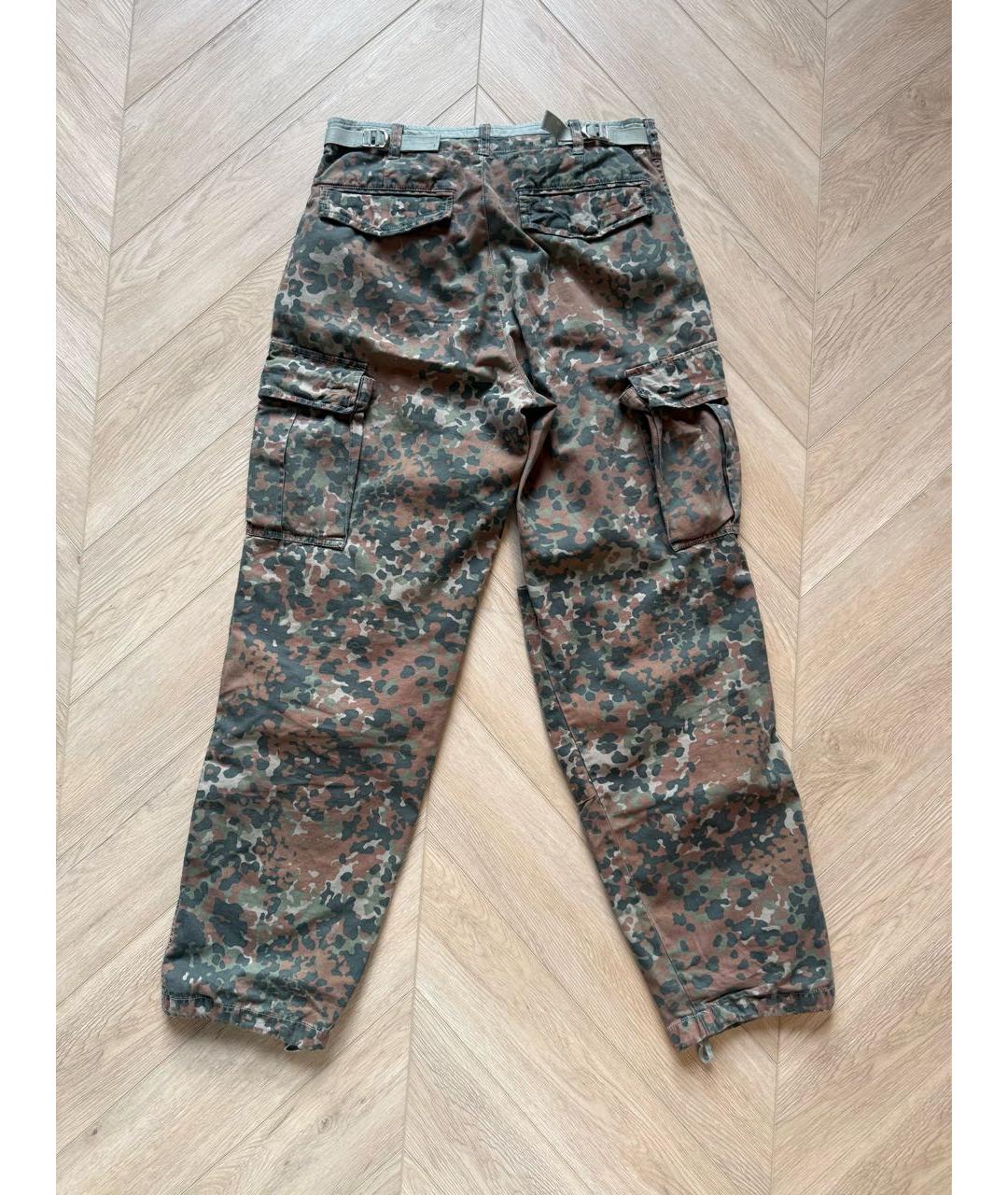 DIESEL Хаки хлопковые брюки широкие, фото 2