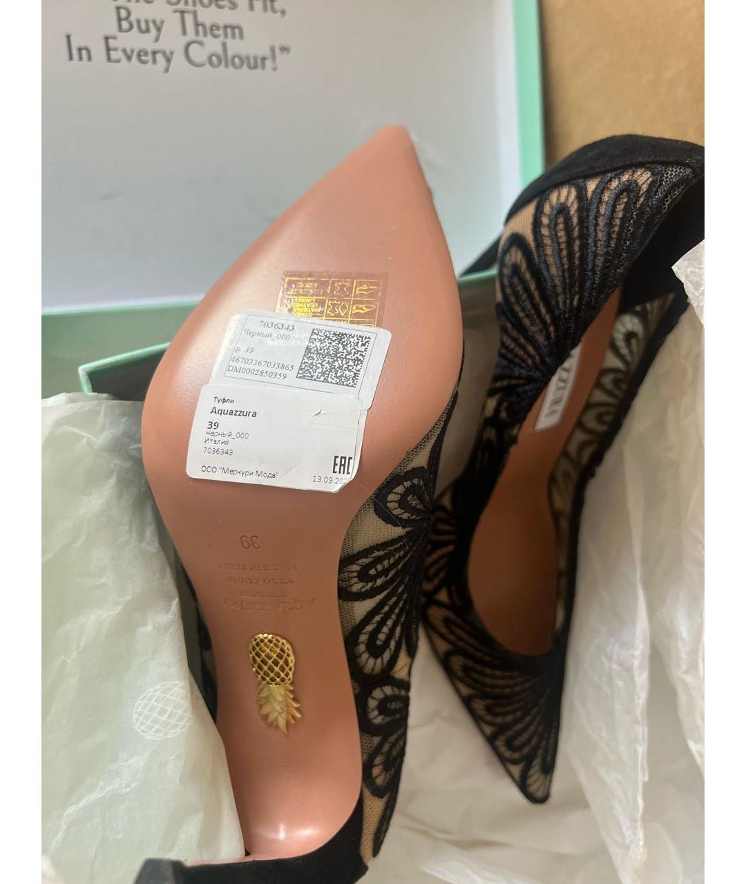 AQUAZZURA Черные туфли, фото 6