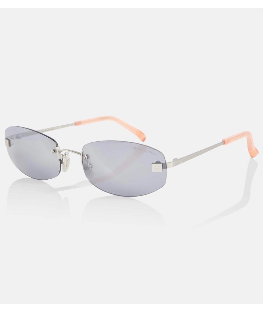 ACNE STUDIOS Антрацитовые металлические солнцезащитные очки, фото 8