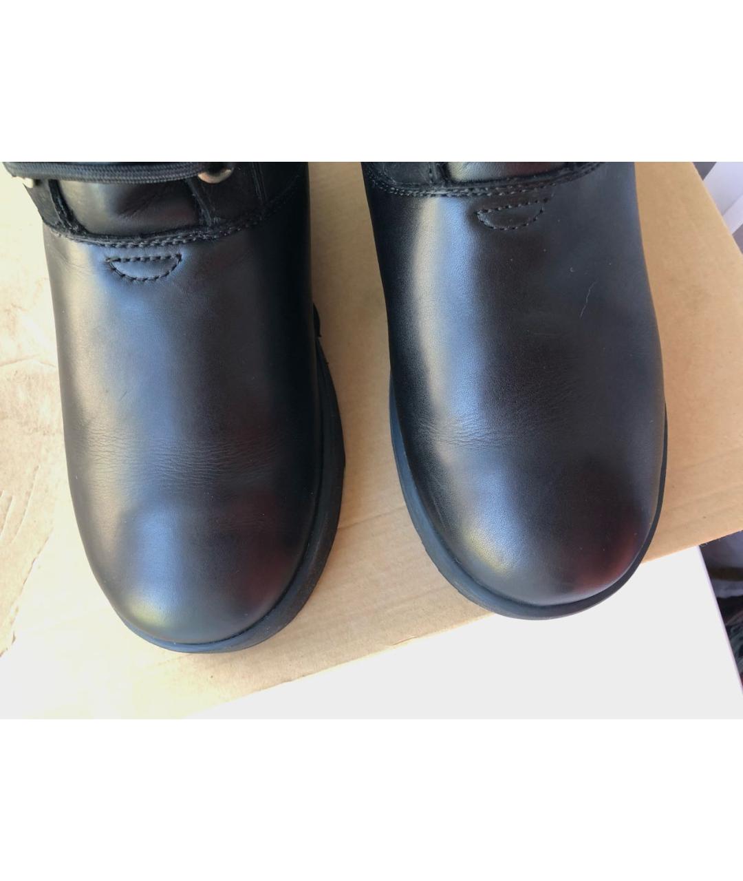 UGG AUSTRALIA Черные кожаные сапоги, фото 3