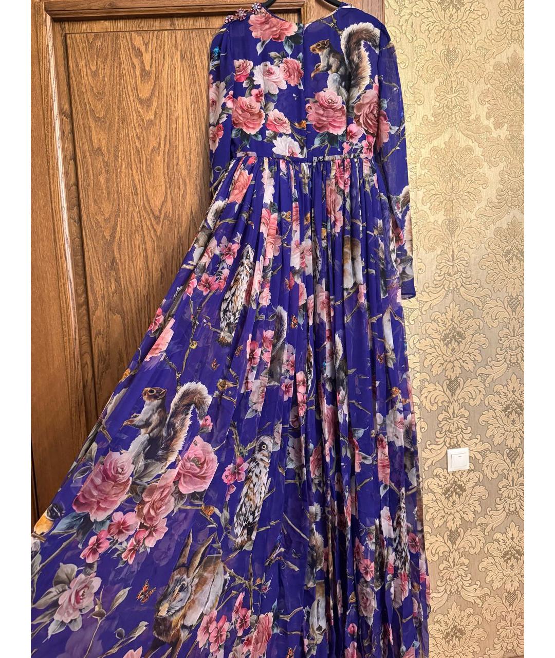 DOLCE&GABBANA Мульти шелковое вечернее платье, фото 2