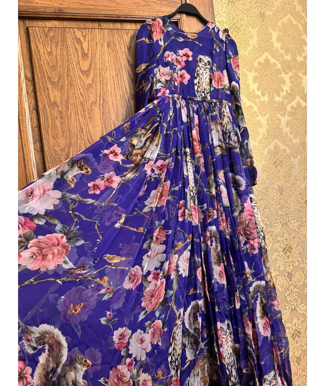DOLCE&GABBANA Мульти шелковое вечернее платье, фото 3