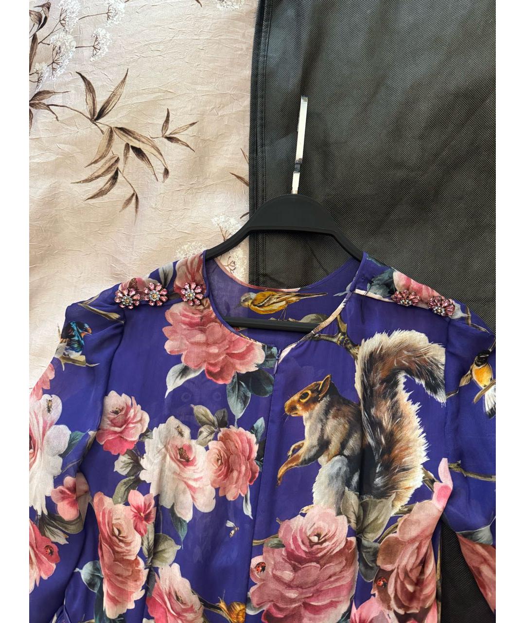 DOLCE&GABBANA Мульти шелковое вечернее платье, фото 4