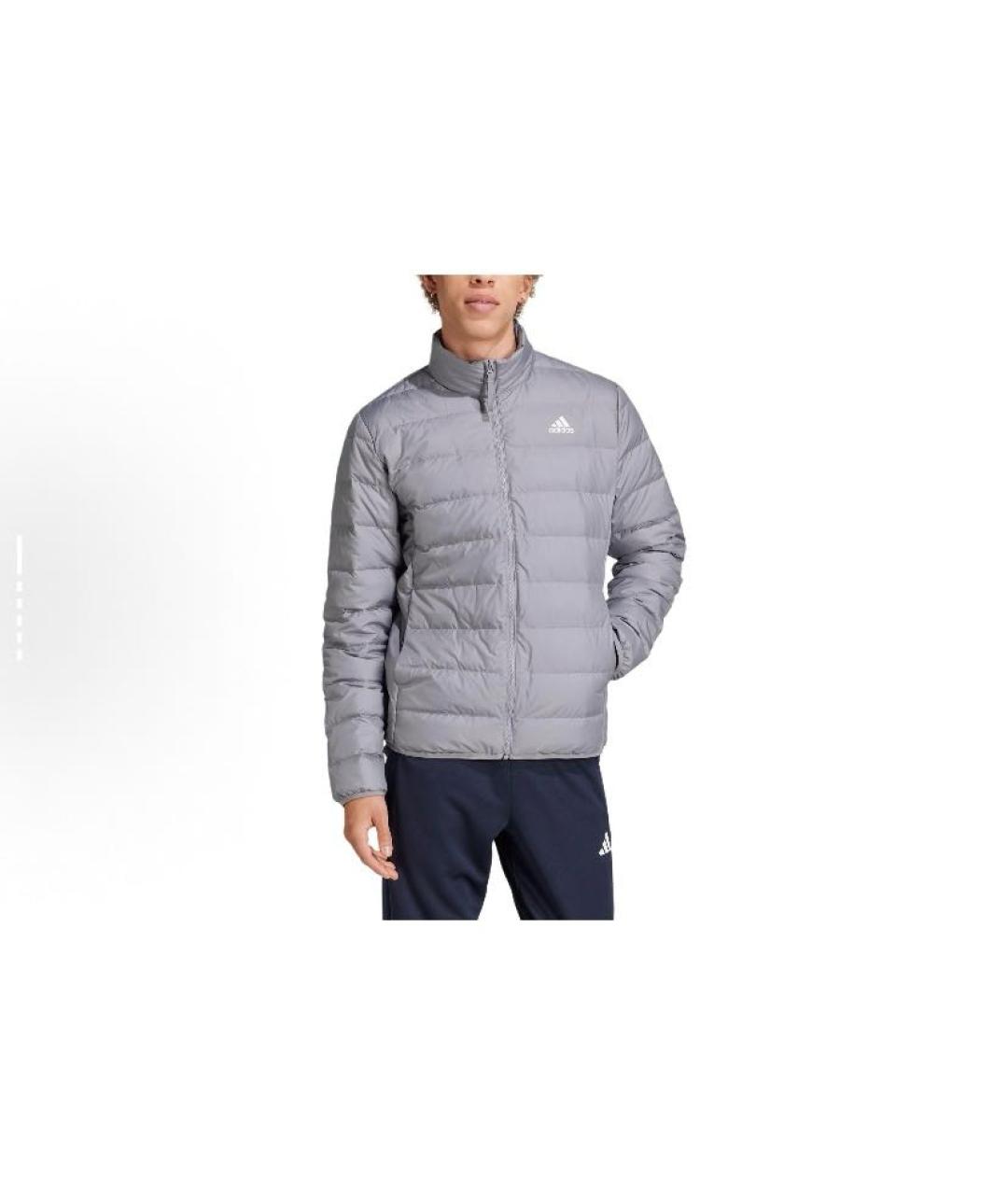 ADIDAS Серая полиэстеровая куртка, фото 2