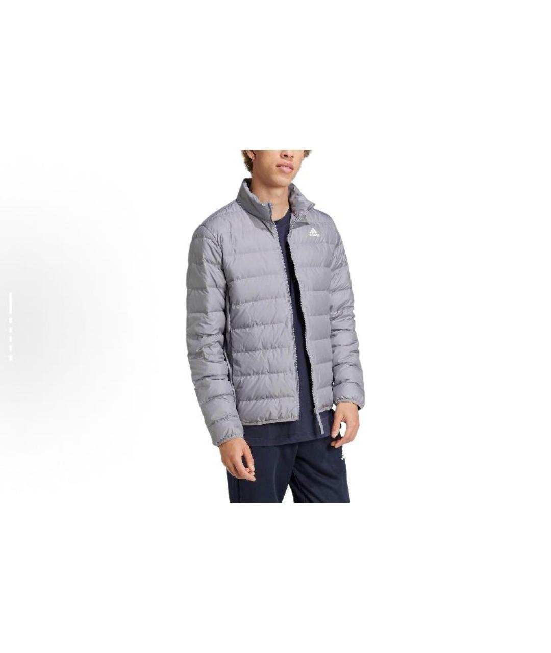 ADIDAS Серая полиэстеровая куртка, фото 3
