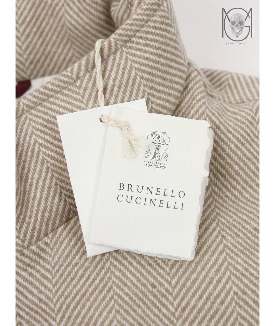 BRUNELLO CUCINELLI Бежевый шерстяной жилет, фото 3