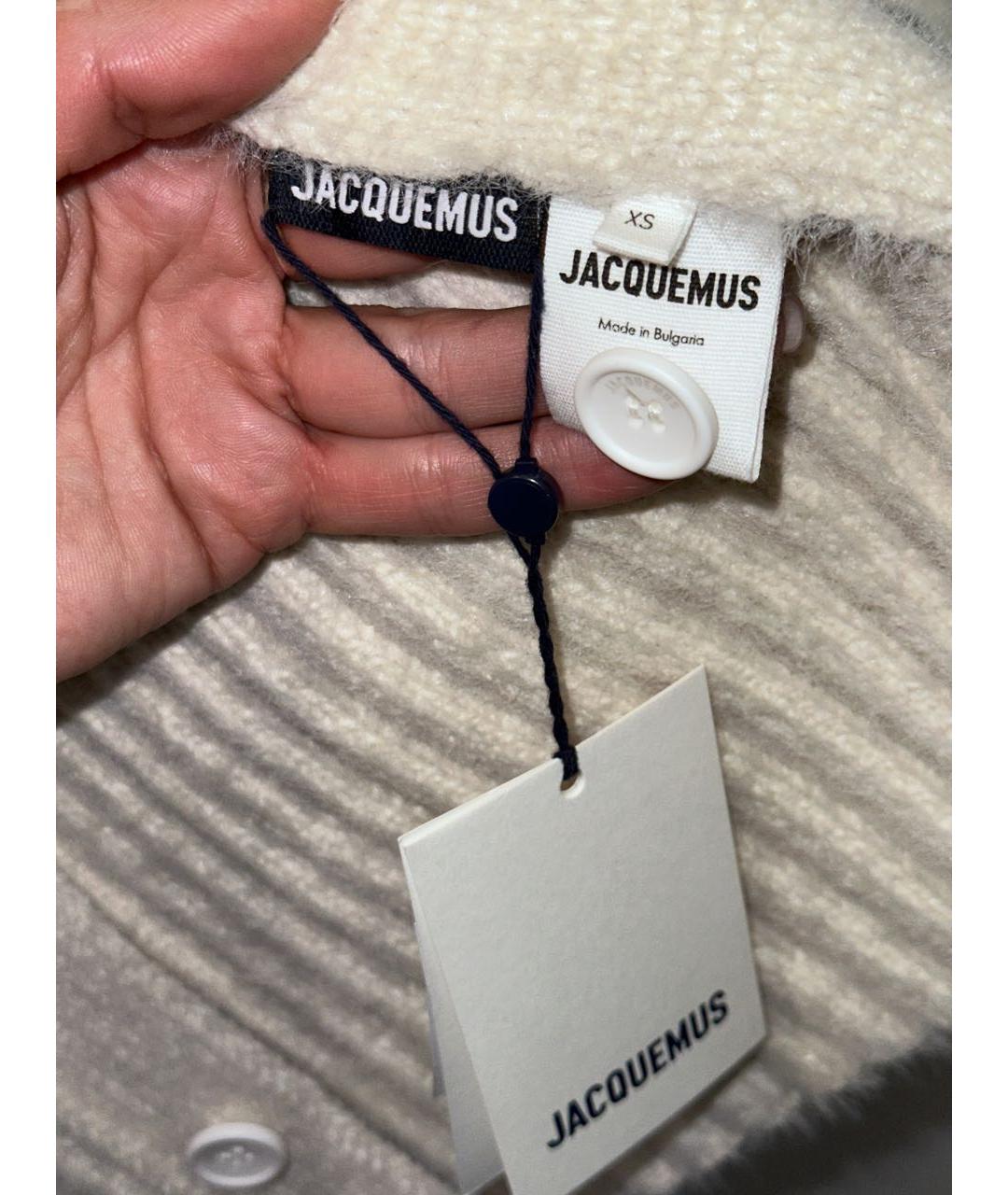 JACQUEMUS Белый вискозный кардиган, фото 3