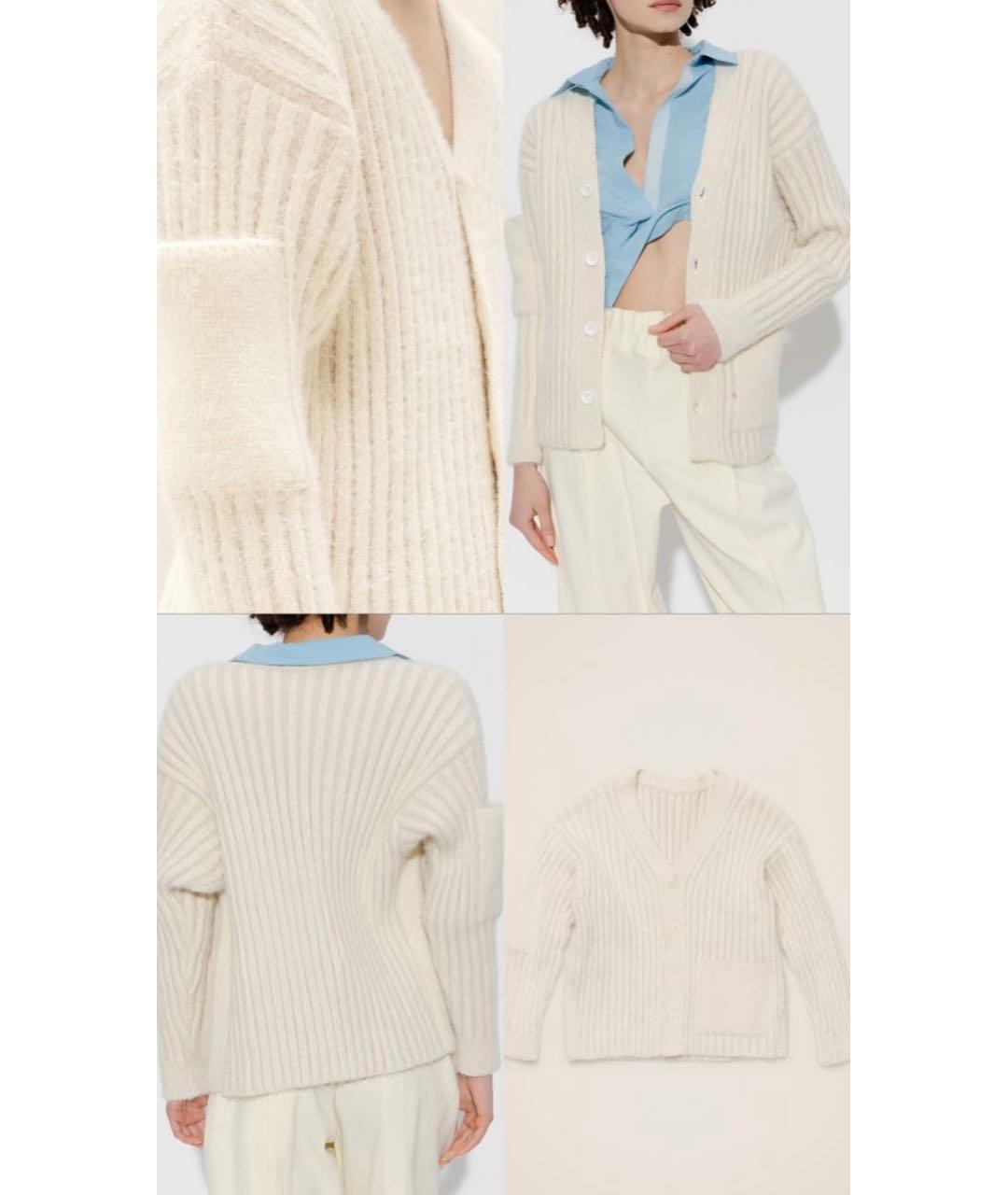 JACQUEMUS Белый вискозный кардиган, фото 6