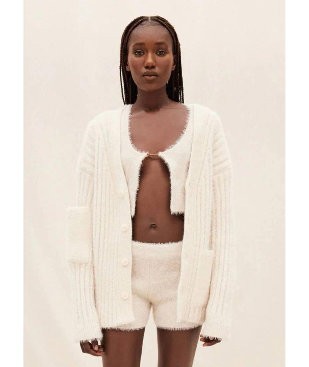 JACQUEMUS Белый вискозный кардиган, фото 5