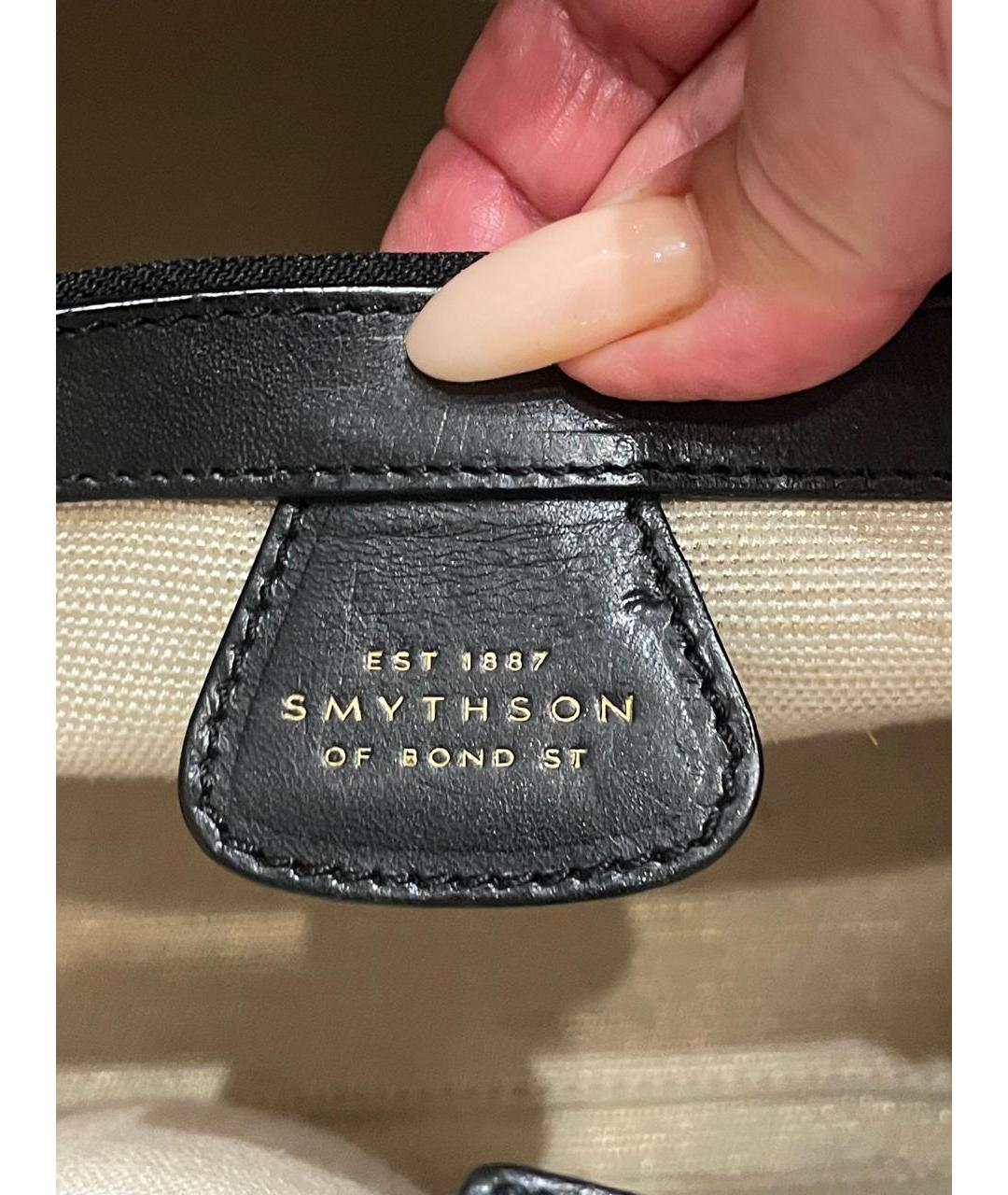 SMYTHSON Зеленая кожаная сумка тоут, фото 5
