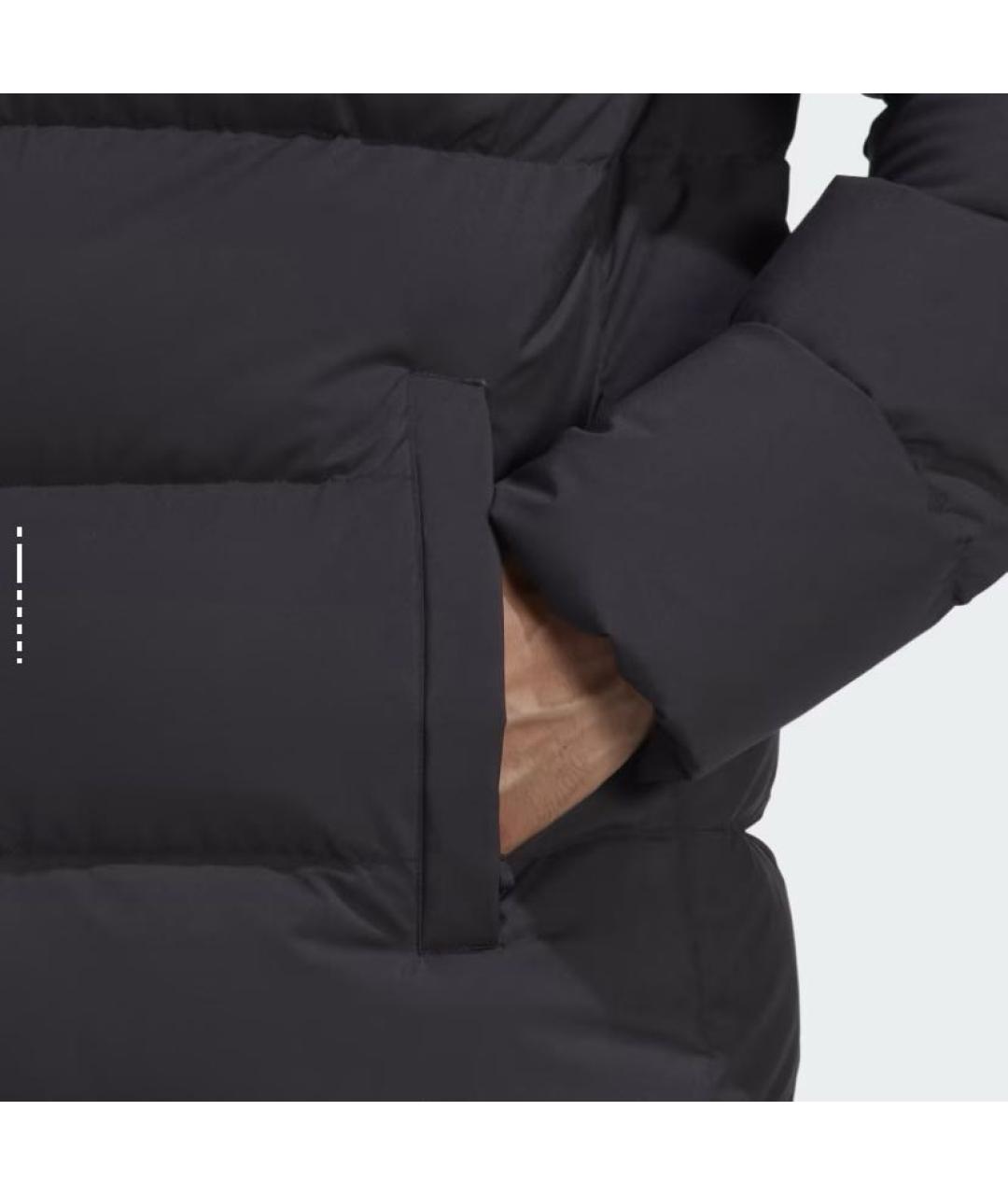 ADIDAS Черный полиэстеровый пуховик, фото 3