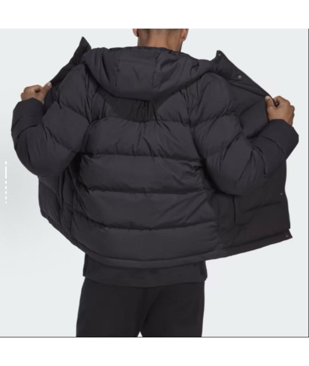 ADIDAS Черный полиэстеровый пуховик, фото 2