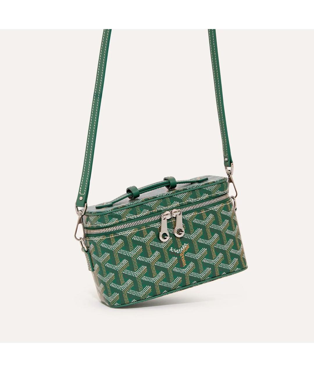 GOYARD Зеленая кожаная сумка через плечо, фото 3