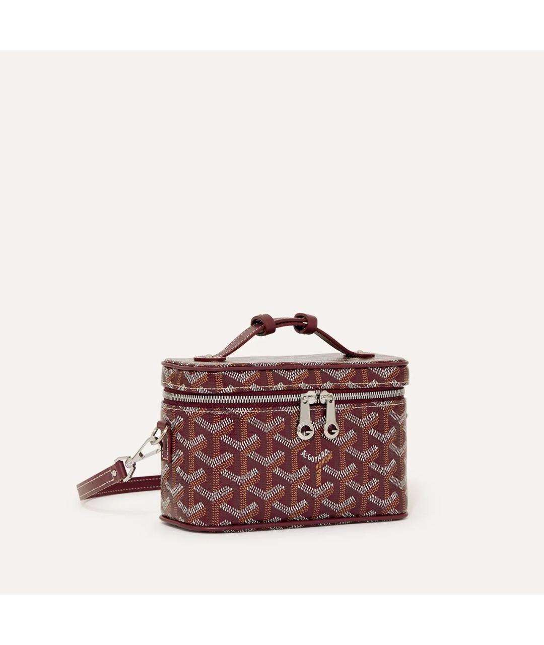 GOYARD Бордовая кожаная сумка через плечо, фото 5