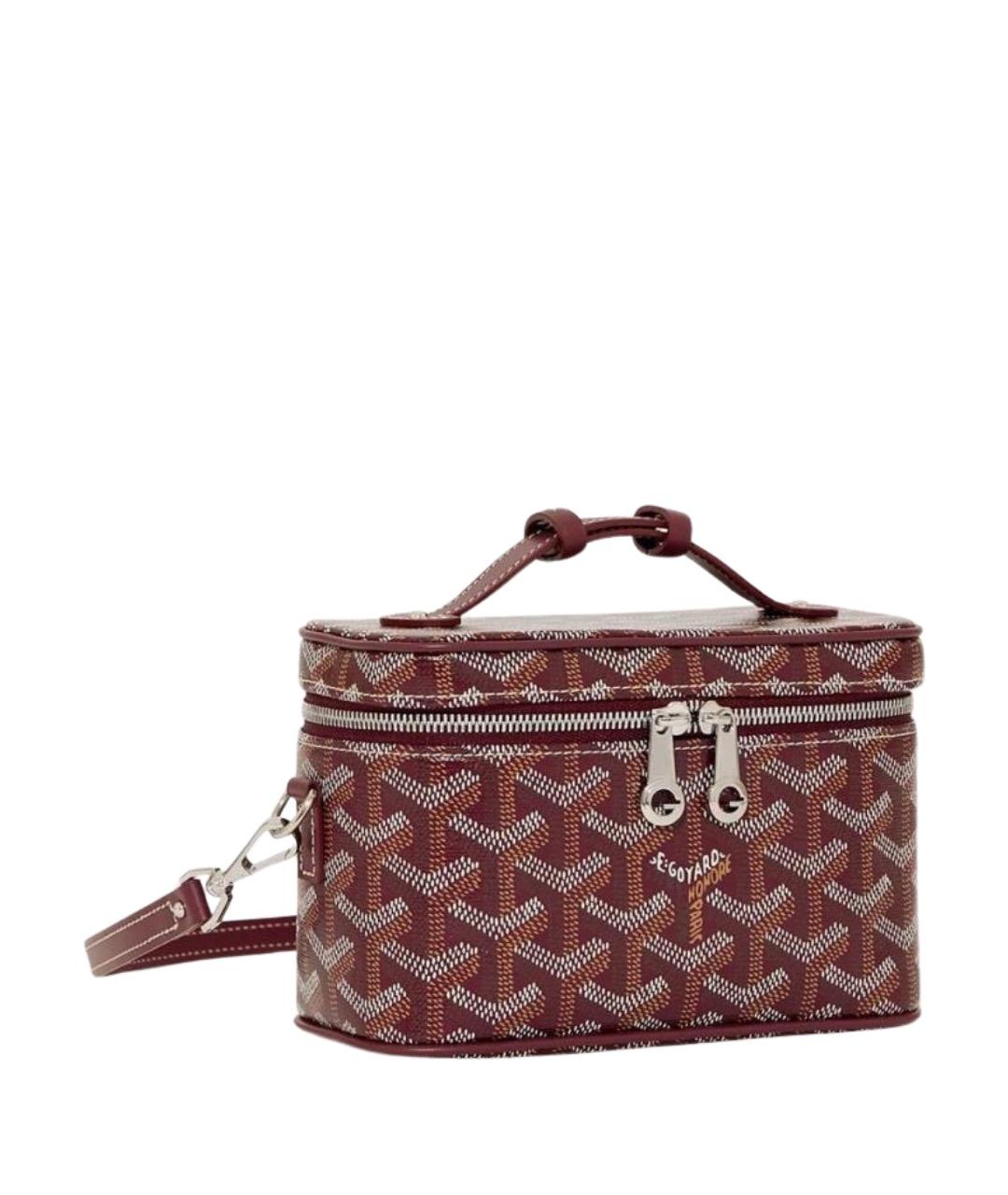 GOYARD Бордовая кожаная сумка через плечо, фото 1