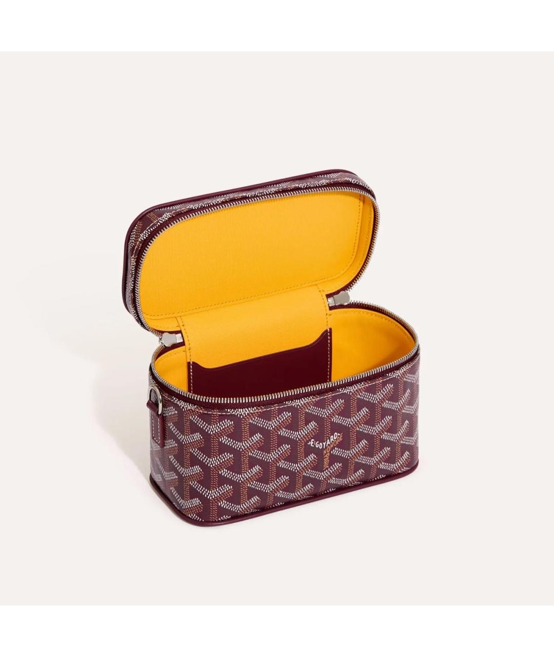 GOYARD Бордовая кожаная сумка через плечо, фото 4
