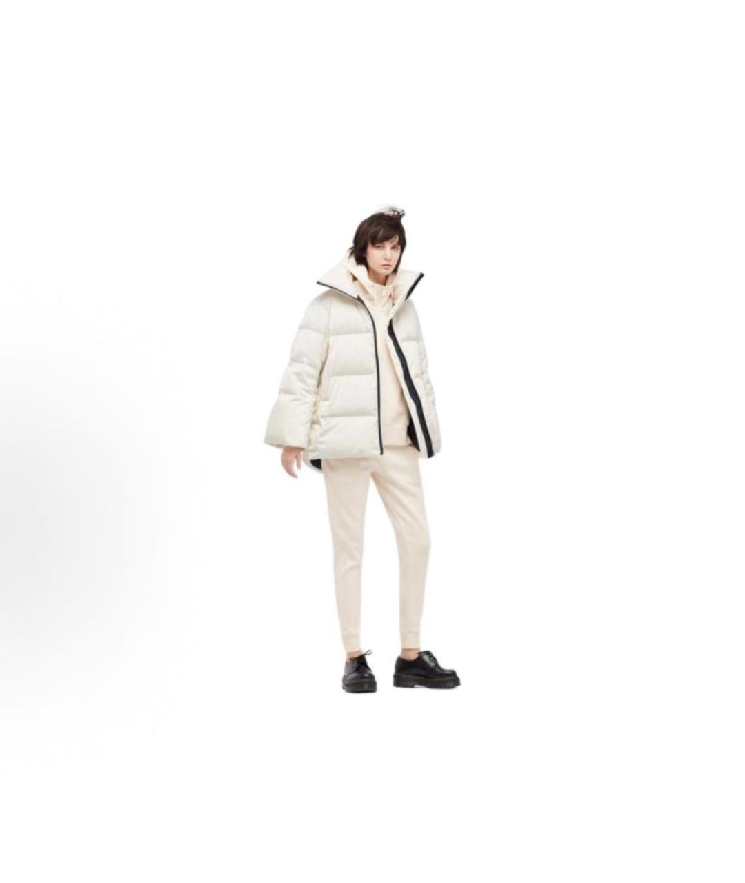 JIL SANDER Бежевый синтетический пуховик, фото 3