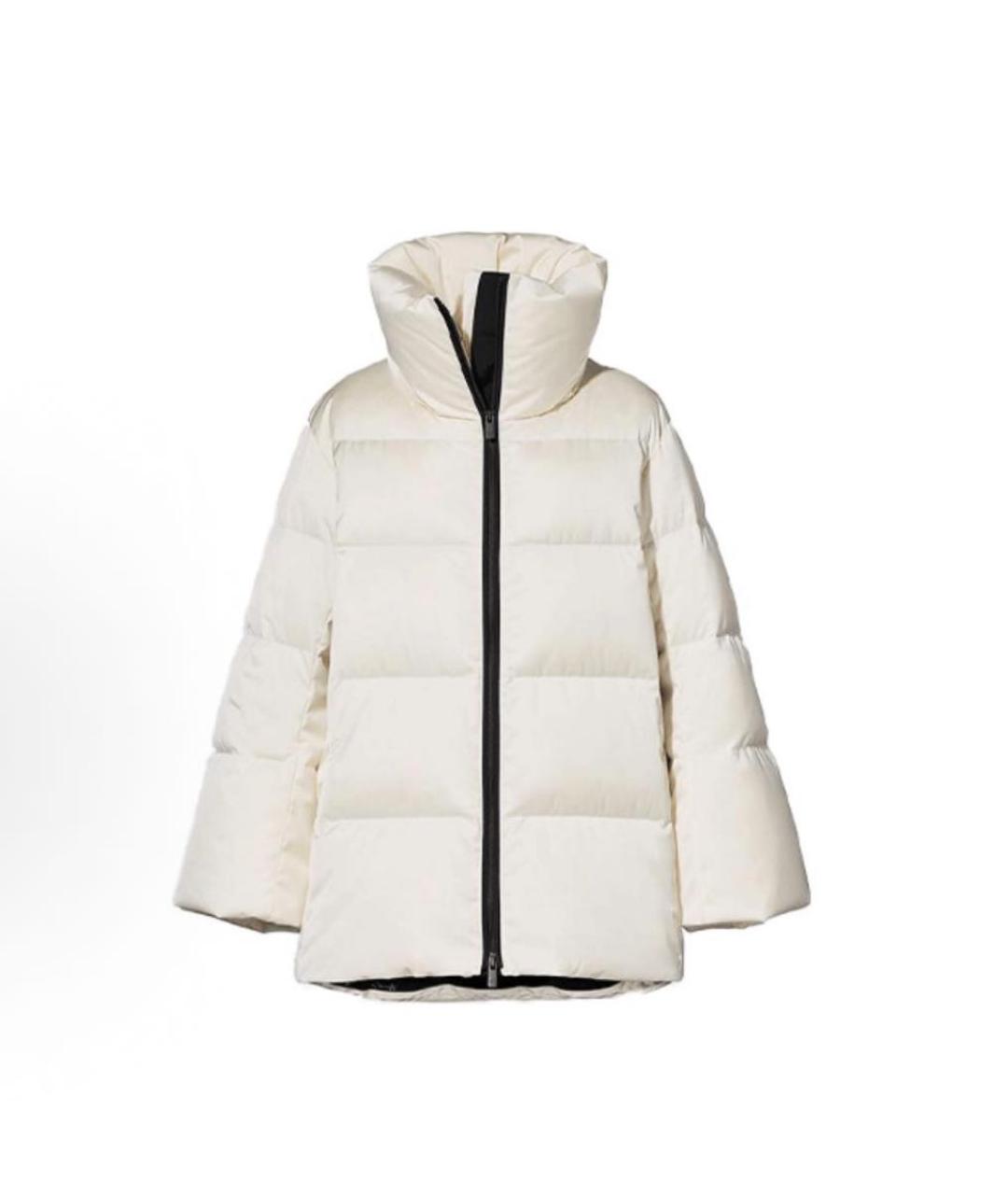 JIL SANDER Бежевый синтетический пуховик, фото 9
