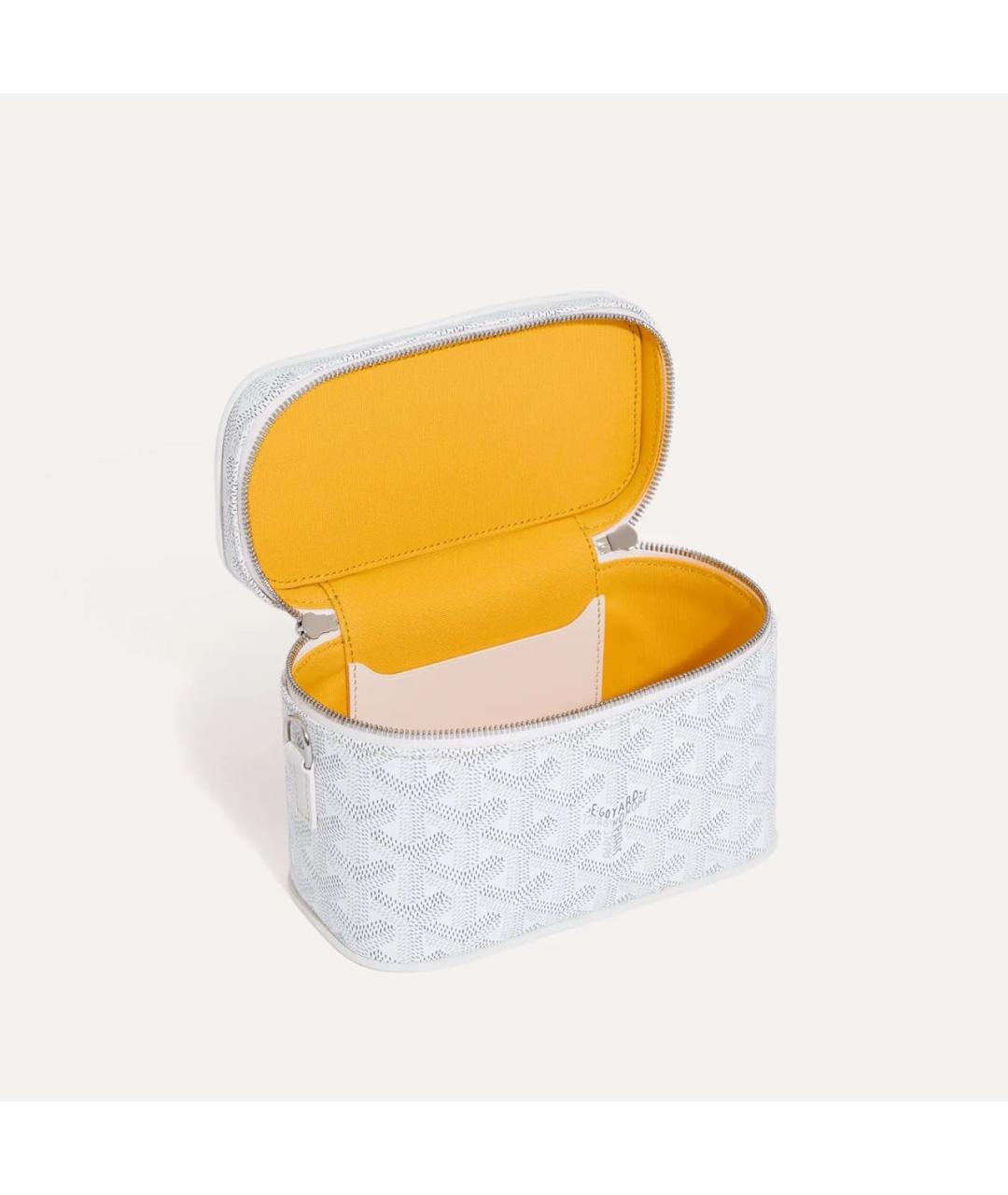 GOYARD Белая кожаная сумка через плечо, фото 4