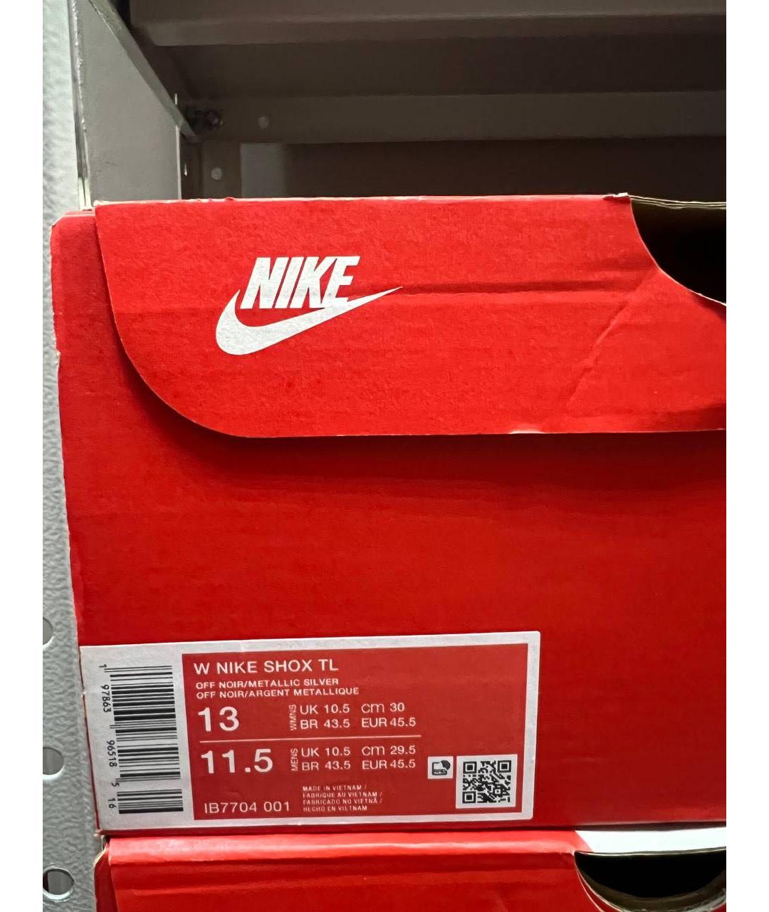 NIKE Черные текстильные низкие кроссовки / кеды, фото 6