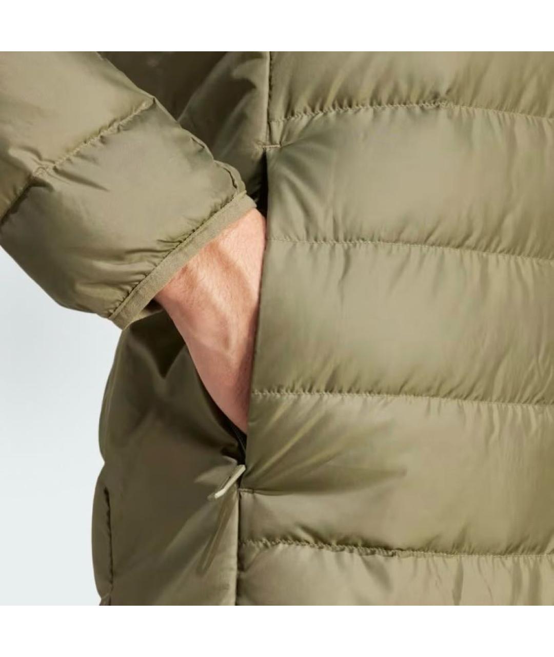 ADIDAS Хаки полиэстеровый пуховик, фото 5