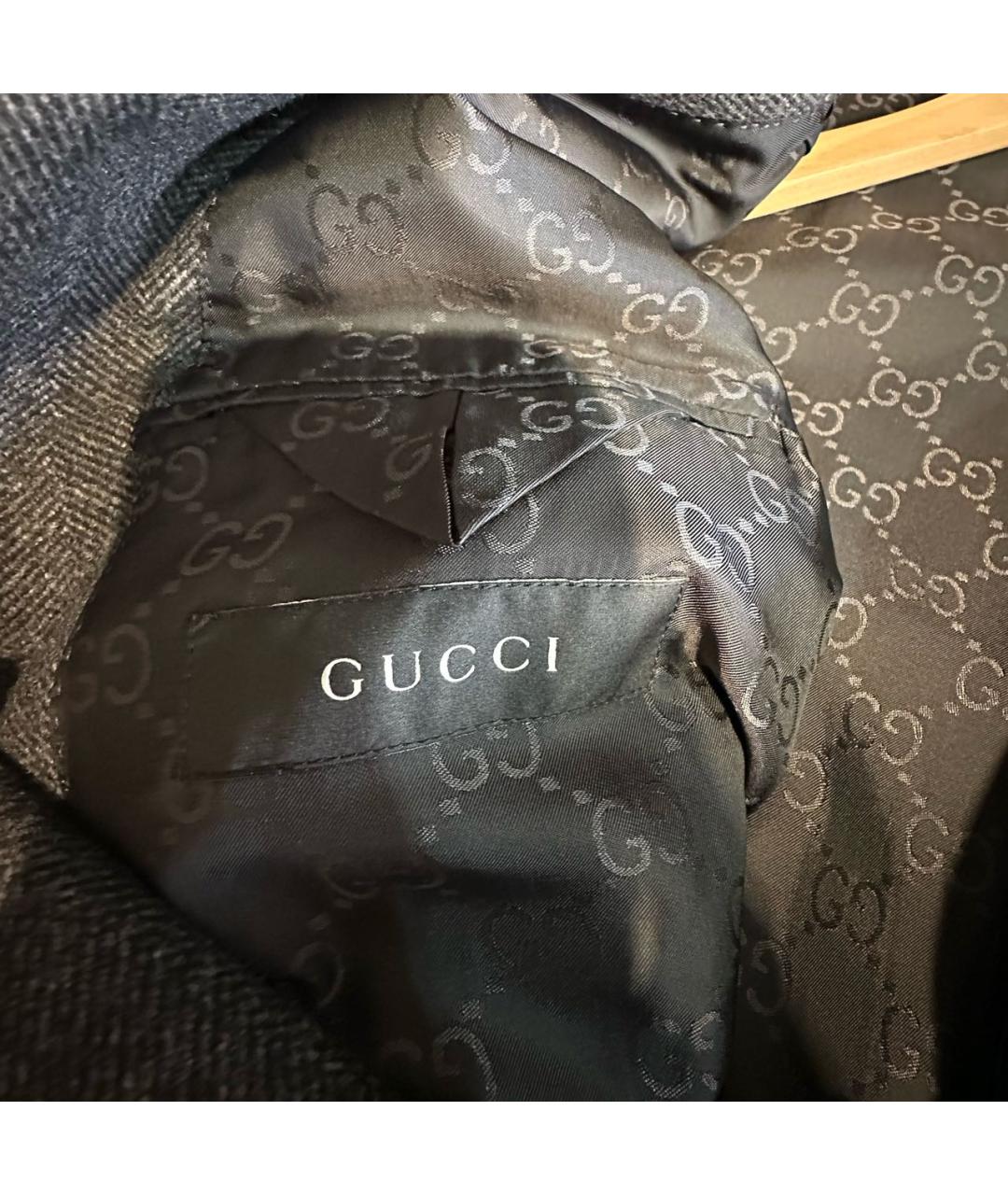 GUCCI Серое шерстяное пальто, фото 3