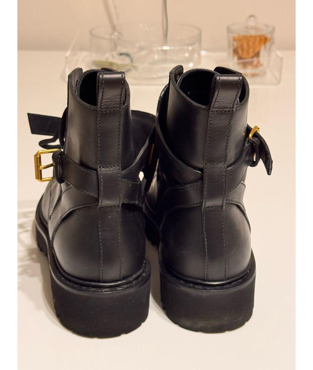 VALENTINO Черные кожаные ботинки, фото 4