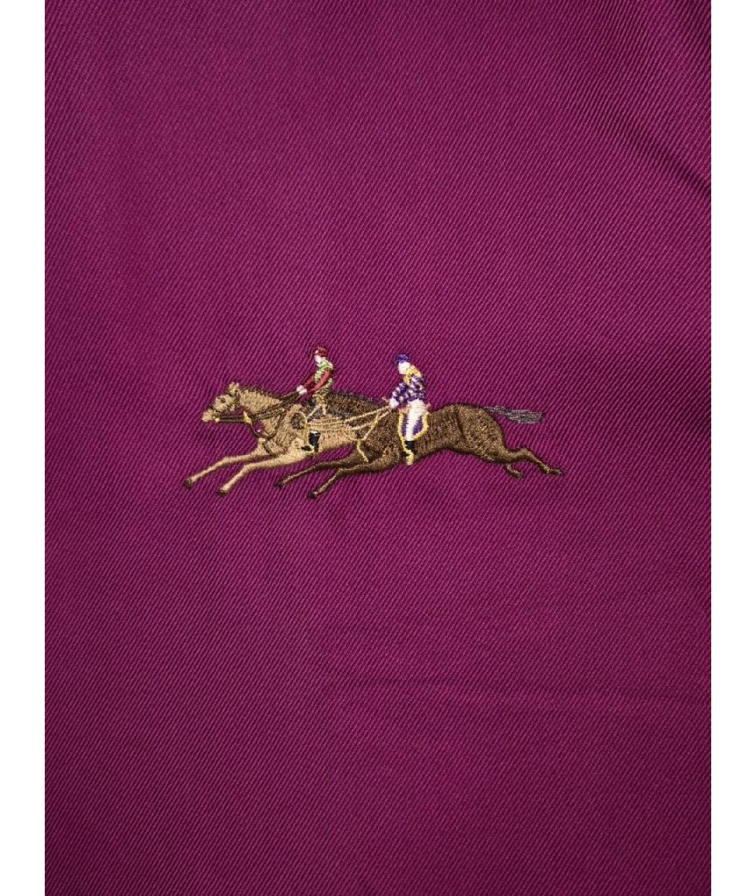 RALPH LAUREN PURPLE LABEL Фиолетовая хлопковая классическая рубашка, фото 4
