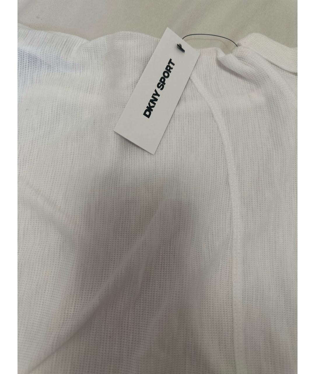 DKNY Белая сетчатая футболка, фото 3