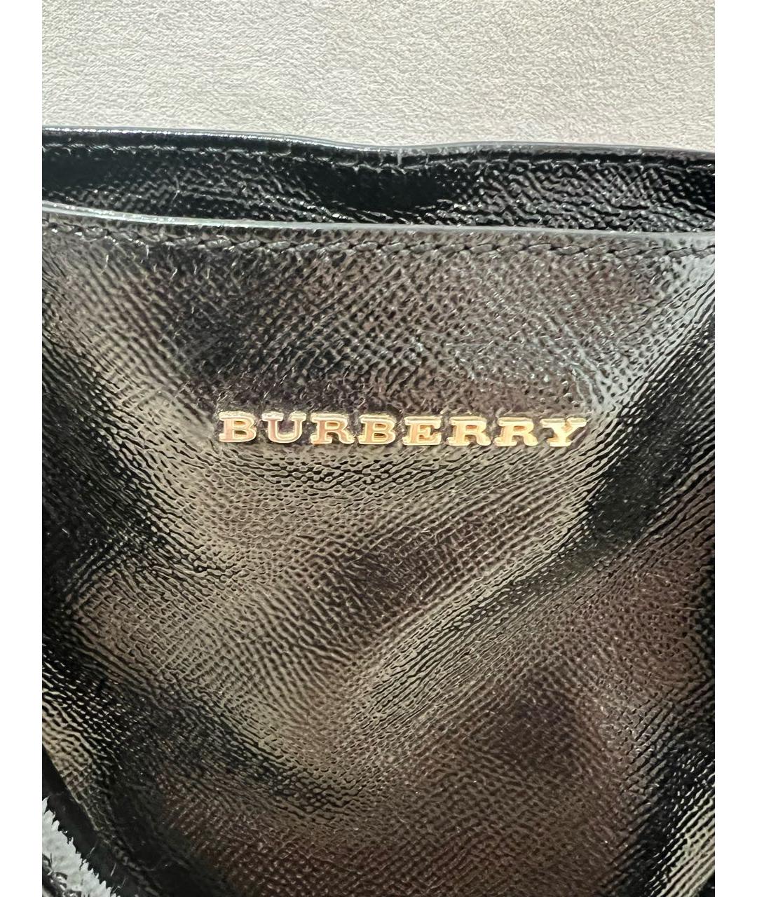 BURBERRY Черная кожаная сумка через плечо, фото 5