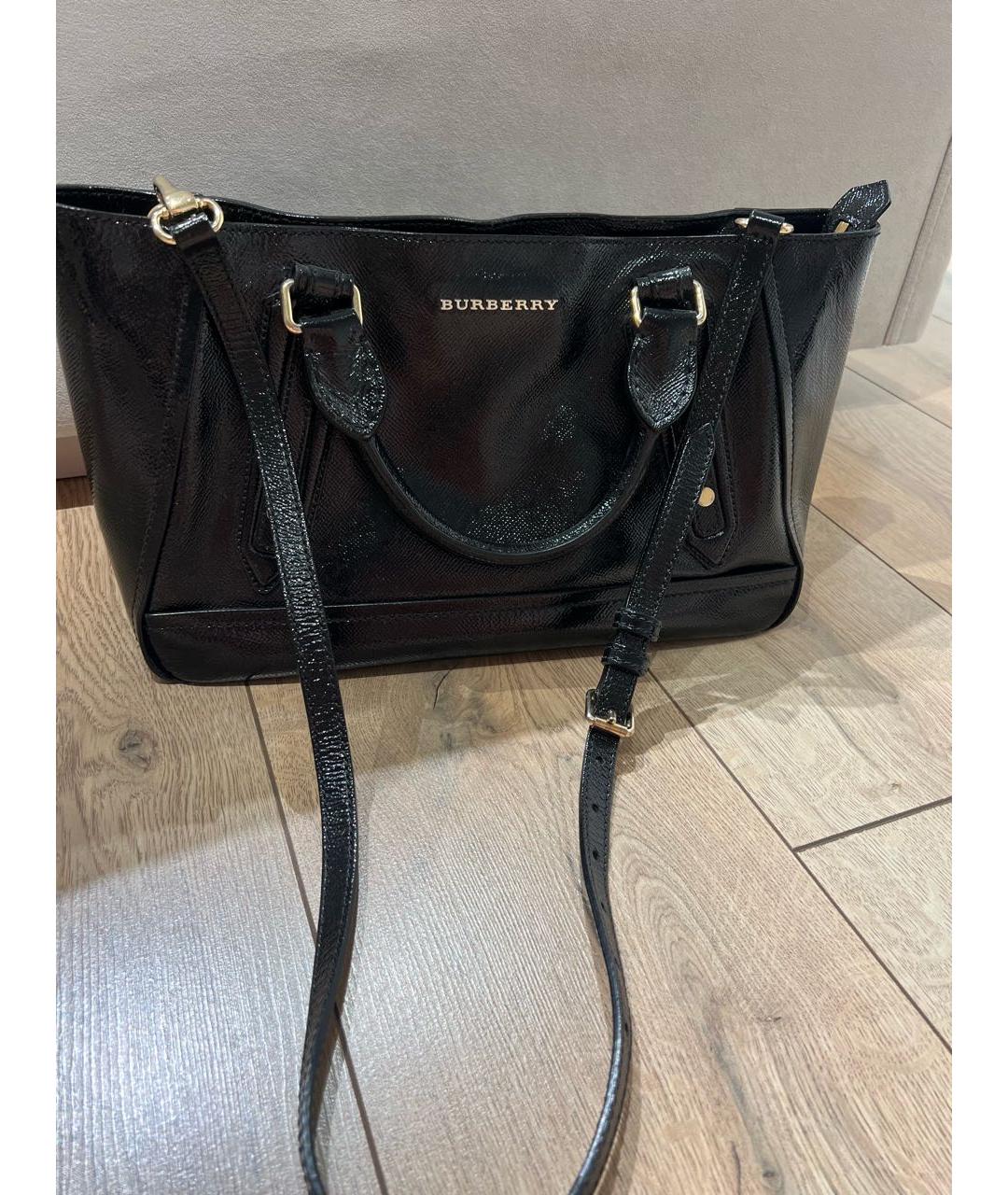 BURBERRY Черная кожаная сумка через плечо, фото 3