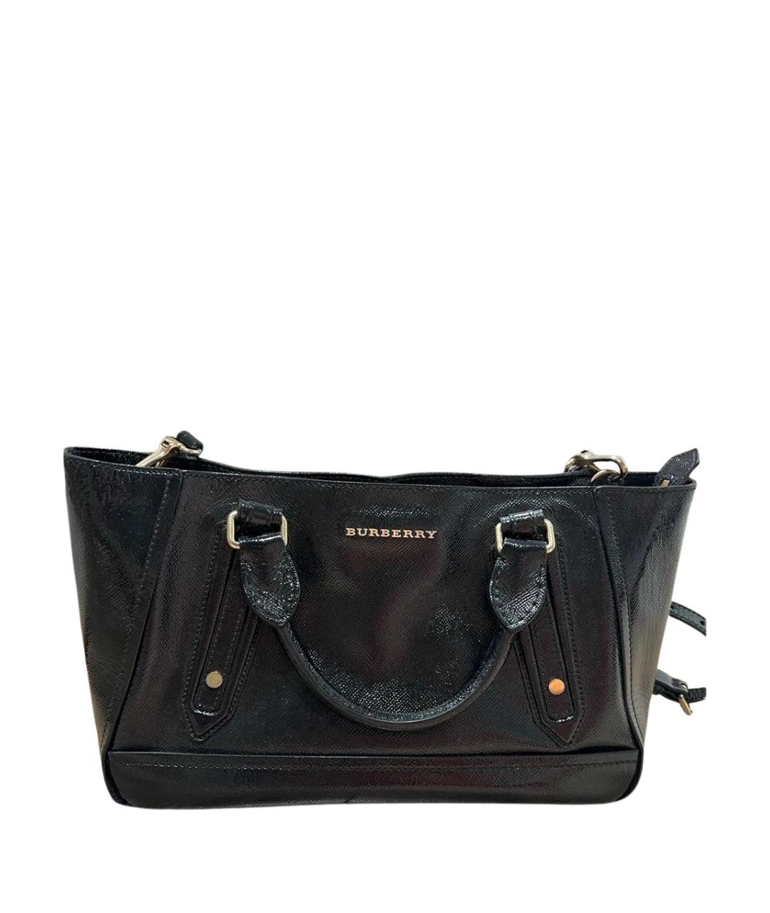 BURBERRY Черная кожаная сумка через плечо, фото 1