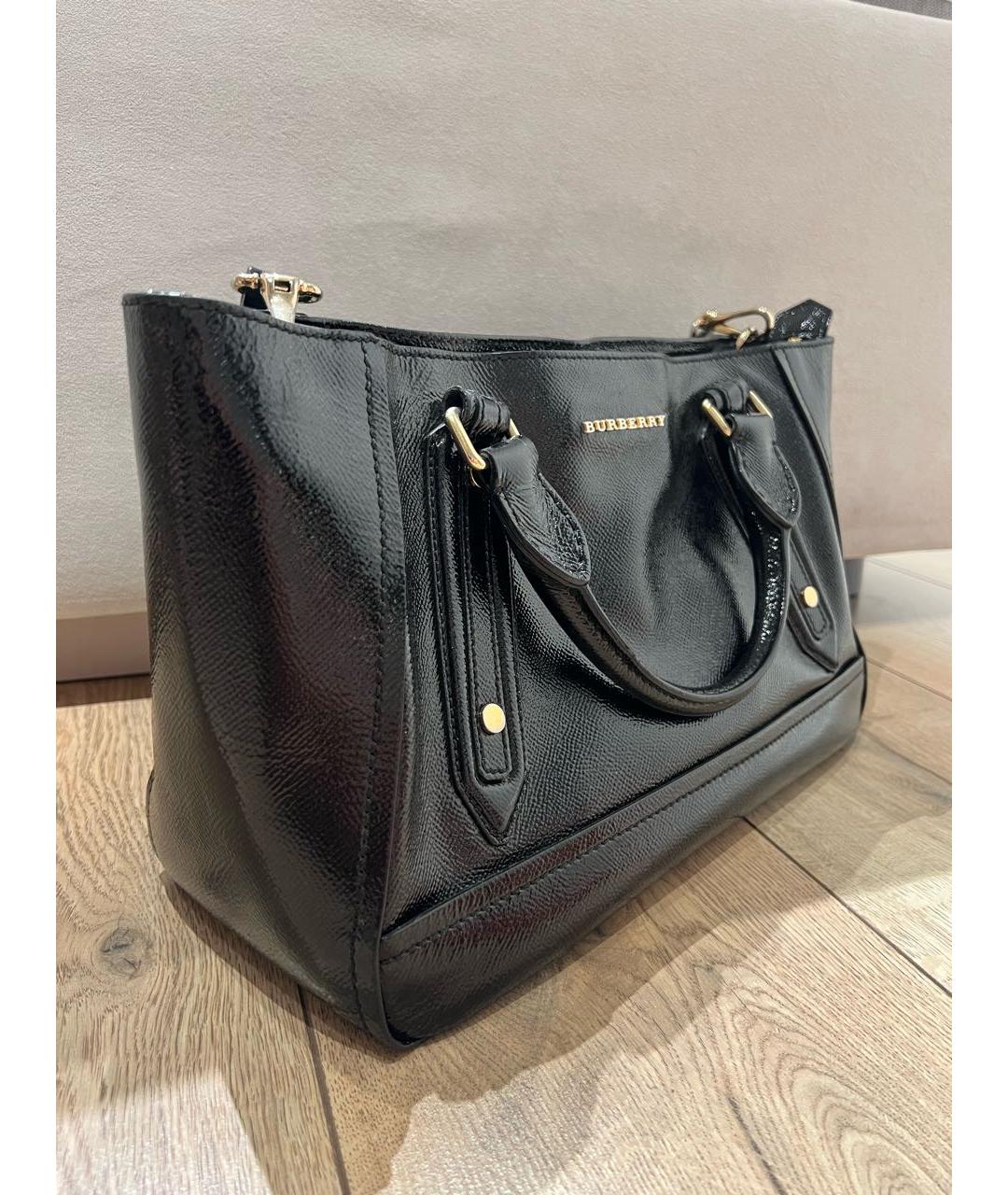 BURBERRY Черная кожаная сумка через плечо, фото 2